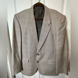 Pierre Balmain Beige Checkered Blazer